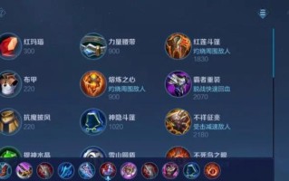 开局出装攻略最新版（如何利用最新版的开局出装攻略，在游戏开始时获得优势）